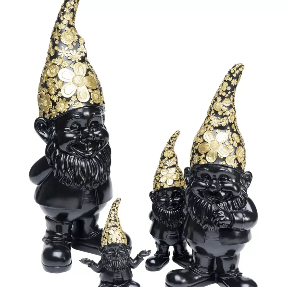 Clearance Deko Figur Zwerg Standing Schwarz Gold 61Cm Deko & Geschenkartikel