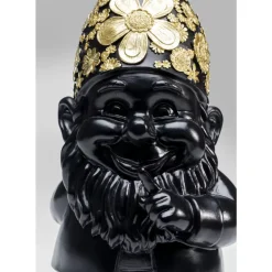 Online Deko Figur Zwerg Standing Schwarz Gold 46Cm Deko & Geschenkartikel