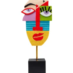 Sale Deko Objekt Abstract Face Multicolour 52Cm Deko & Geschenkartikel