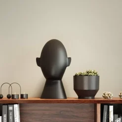 Discount Deko Objekt Abstract Face Schwarz 34Cm Deko & Geschenkartikel