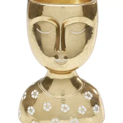 Sale Deko Objekt Daisy Head Gold 19Cm Deko & Geschenkartikel