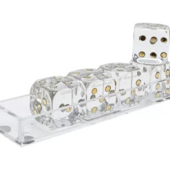 Clearance Deko Objekt Dice Transparent 17X4Cm Sonstiges & Zubehör Accessoires