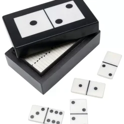 Outlet Deko Objekt Domino Schwarz/Weis 14X5Cm Sonstiges & Zubehör Accessoires