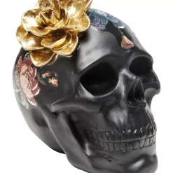 Sale Deko Objekt Flower Skull 22Cm Deko & Geschenkartikel