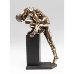 Clearance Deko Objekt Nude Man Stand Bronze 35Cm Deko & Geschenkartikel