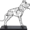 Sale Deko Objekt Wire Attack Dog 36Cm Deko & Geschenkartikel