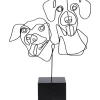 Outlet Deko Objekt Wire Dog Faces 38Cm Deko & Geschenkartikel