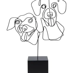 Outlet Deko Objekt Wire Dog Faces 38Cm Deko & Geschenkartikel