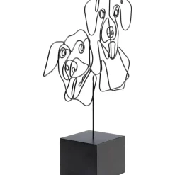 Outlet Deko Objekt Wire Dog Faces 38Cm Deko & Geschenkartikel