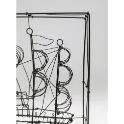 Hot Deko Objekt Wire Sail Boat 28Cm Deko & Geschenkartikel