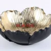 Clearance Deko Schale Flower Bloom Schwarz Gold O25Cm Deko & Geschenkartikel