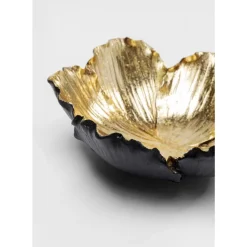 Hot Deko Schale Flower Bloom Schwarz Gold O20Cm Deko & Geschenkartikel