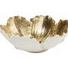 Hot Deko Schale Flower Bloom Creme Gold O20Cm Deko & Geschenkartikel