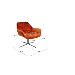 Hot Drehsessel Bristol Rostrot Sessel