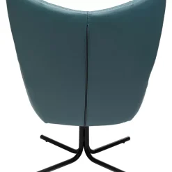 Online Drehsessel Oscar Leder Blau Sessel