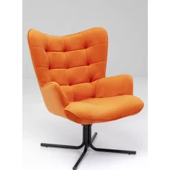 Online Drehsessel Oscar Velvet Orange Sessel