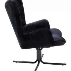 Online Drehsessel Oscar Velvet Schwarz Sessel