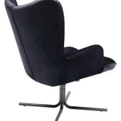 Online Drehsessel Oscar Velvet Schwarz Sessel