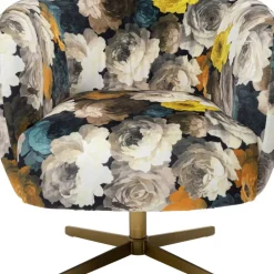 Drehsessel Peony Flower Gelb Sessel