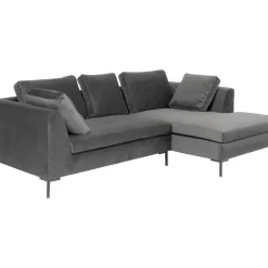 New Ecksofa Gianni Small Velvet Grau Rechts Sofas & Couches