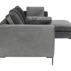 New Ecksofa Gianni Small Velvet Grau Rechts Sofas & Couches