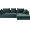 Discount Ecksofa Gianni Small Velvet Dunkelgrun Rechts Sofas & Couches