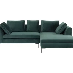 Discount Ecksofa Gianni Small Velvet Dunkelgrun Rechts Sofas & Couches