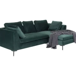 Discount Ecksofa Gianni Small Velvet Dunkelgrun Rechts Sofas & Couches