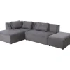 Clearance Ecksofa Infinity Ottomane Cord Grau Links Sofas & Couches