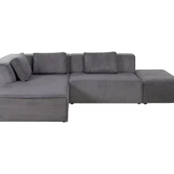 Clearance Ecksofa Infinity Ottomane Cord Grau Links Sofas & Couches