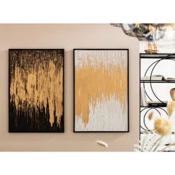 Discount Gerahmtes Bild Abstract Schwarz 80X120Cm Bilder