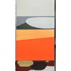 Discount Gerahmtes Bild Abstract Shapes Orange 73X143Cm Bilder