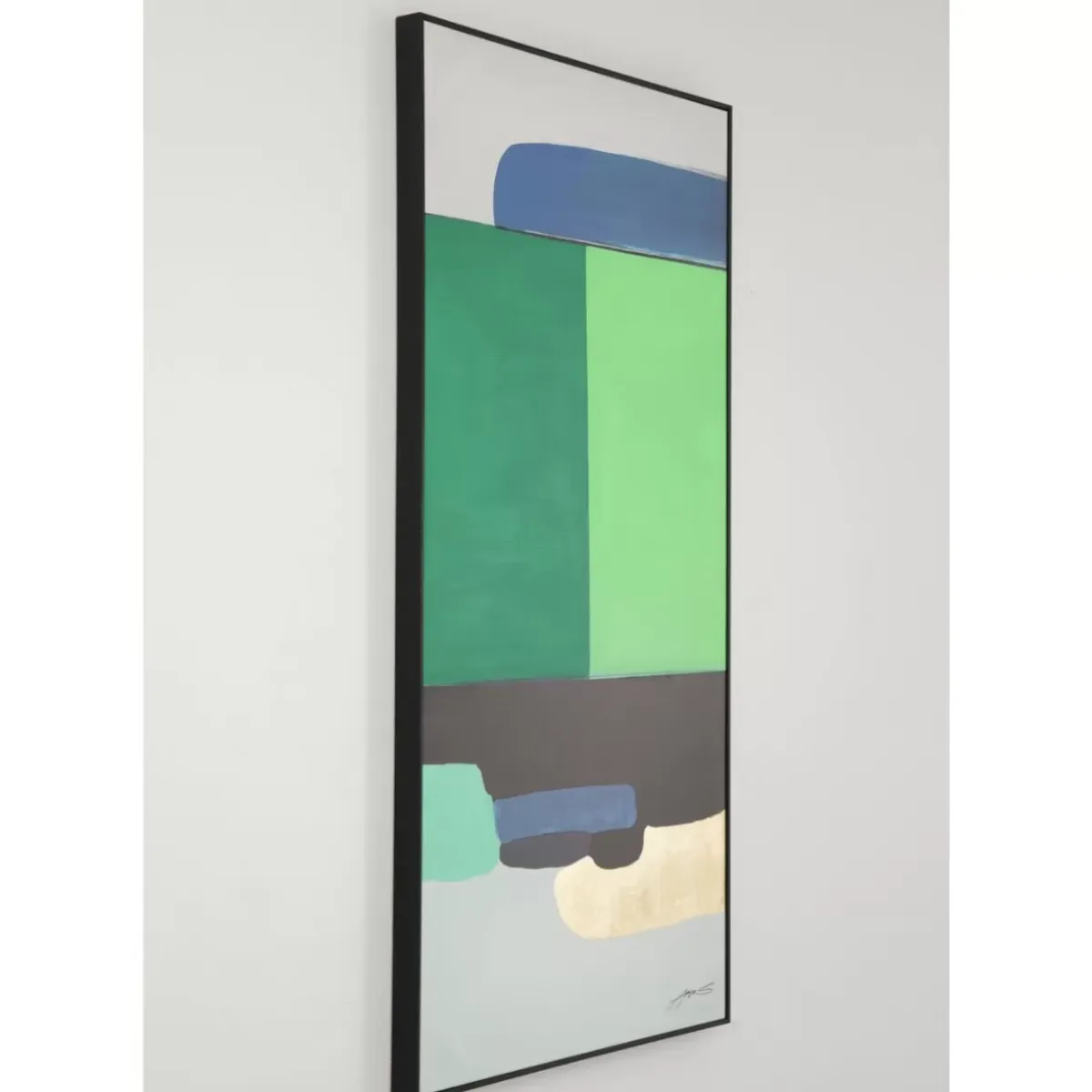 Best Gerahmtes Bild Abstract Shapes Grun 73X143Cm Bilder