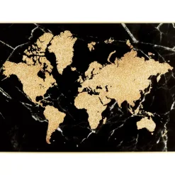 New Gerahmtes Bild World Map 150X100Cm Bilder