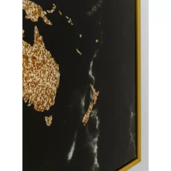 New Gerahmtes Bild World Map 150X100Cm Bilder