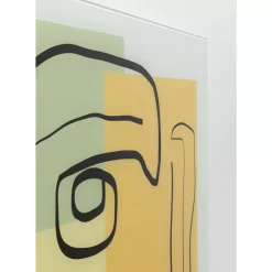 Best Glasbild Art Face Pastell 100X100Cm Bilder