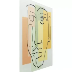 Best Glasbild Art Face Pastell 100X100Cm Bilder