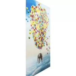New Glasbild Balloon Elephant 100X150Cm Bilder