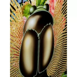 Online Glasbild Beetle Flower 100X100Cm Bilder