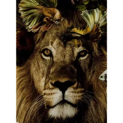 Hot Glasbild Curious Lion O100Cm Bilder