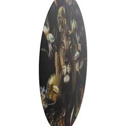 Hot Glasbild Curious Lion O100Cm Bilder