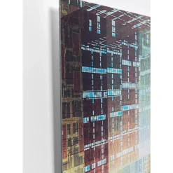 New Glasbild 3D Future City 150X100Cm Bilder