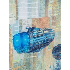 New Glasbild 3D Future City 150X100Cm Bilder