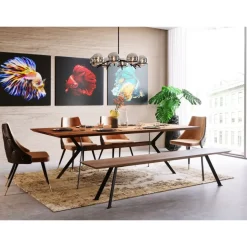 Outlet Glasbild Fire Fish 100X100Cm Bilder