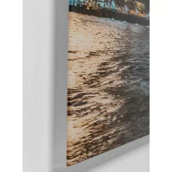 Clearance Glasbild Night Skyline 90X120Cm Bilder