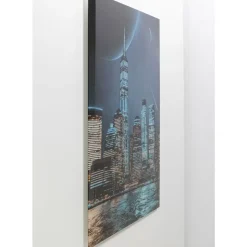 Clearance Glasbild Night Skyline 90X120Cm Bilder