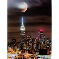 Best Glasbild Skyline Moon 80X120Cm Bilder