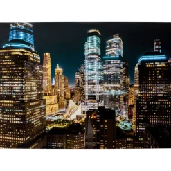Sale Glasbild Skyline Night 150X100Cm Bilder