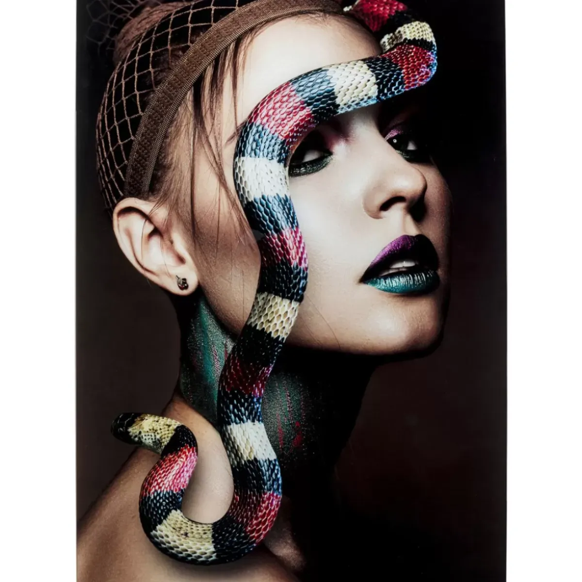 Online Glasbild Snake Girl 80X120Cm Bilder