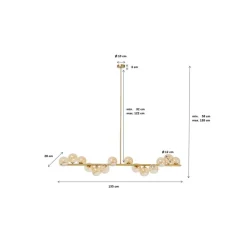 Online Hangeleuchte Scala Balls Brass 150Cm Hängeleuchten